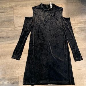 Girls Size L Design Lab  Black Velvet  Dress
